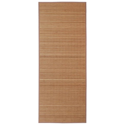 Rectangular Brown Bamboo Rug 80 x 300 cm - OLBRIT