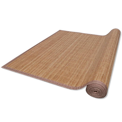 Rectangular Brown Bamboo Rug 80 x 300 cm - OLBRIT