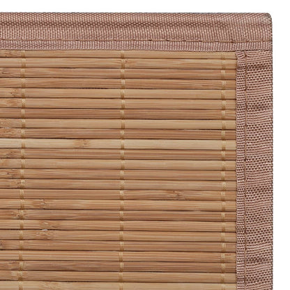 Rectangular Brown Bamboo Rug 80 x 300 cm - OLBRIT