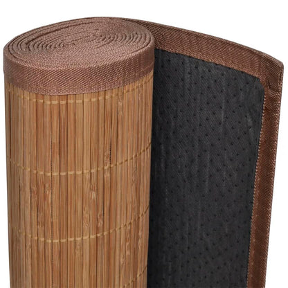 Rectangular Brown Bamboo Rug 120 x 180 cm - OLBRIT