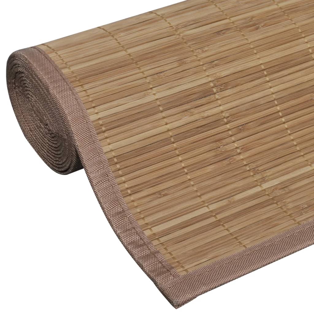 Rectangular Brown Bamboo Rug 120 x 180 cm - OLBRIT