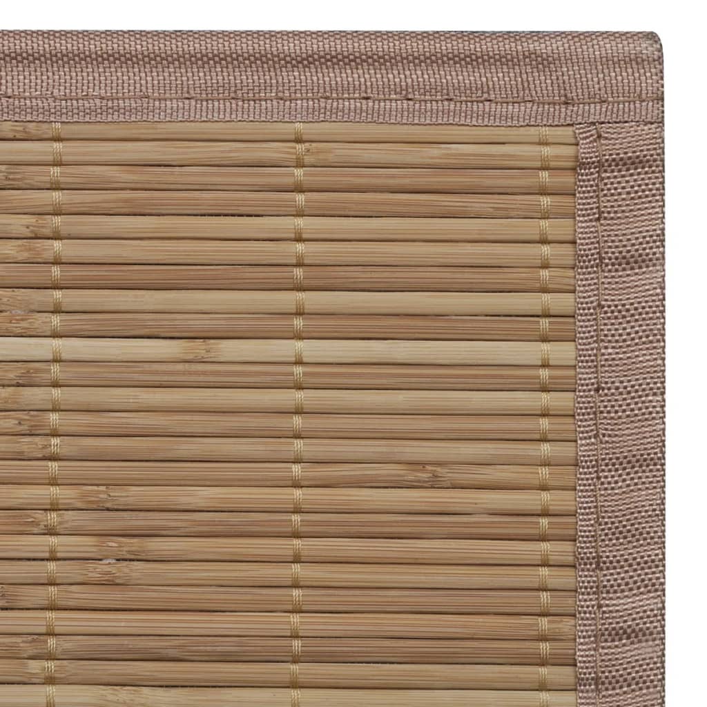 Rectangular Brown Bamboo Rug 120 x 180 cm - OLBRIT