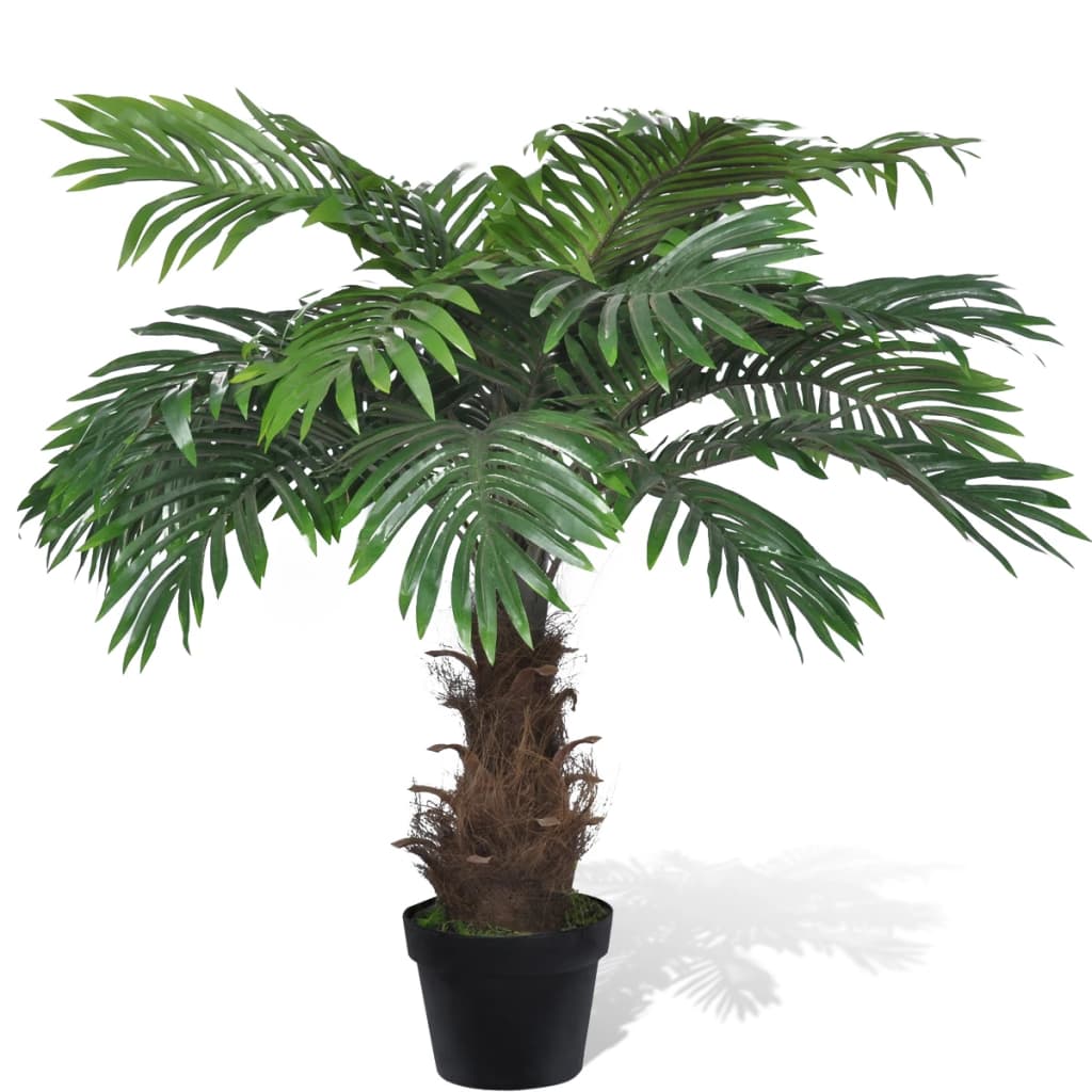 Lifelike Artificial Cycus Palm Tree with Pot 80 cm - OLBRIT
