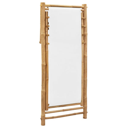 Outdoor Deck Chair Bamboo and Canvas - OLBRIT