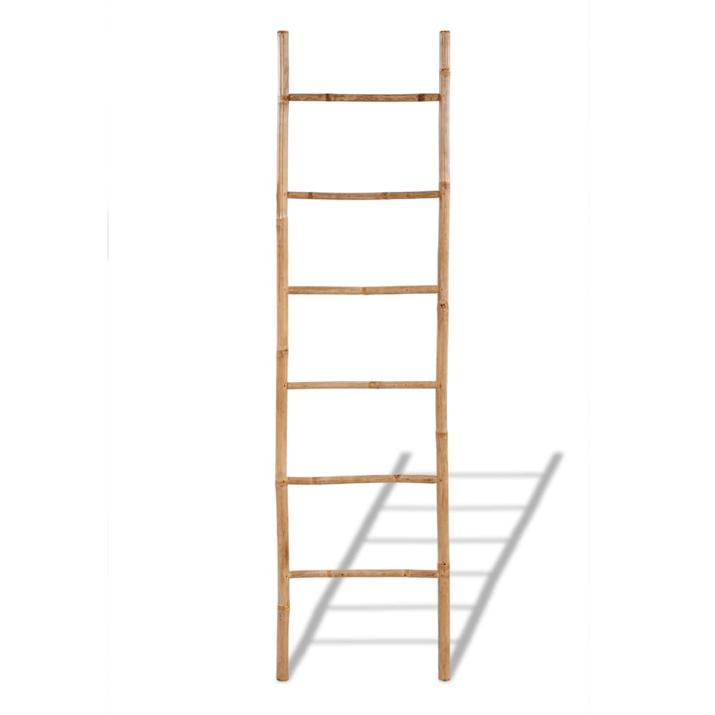 Bamboo Towel Ladder with 6 Rungs - OLBRIT