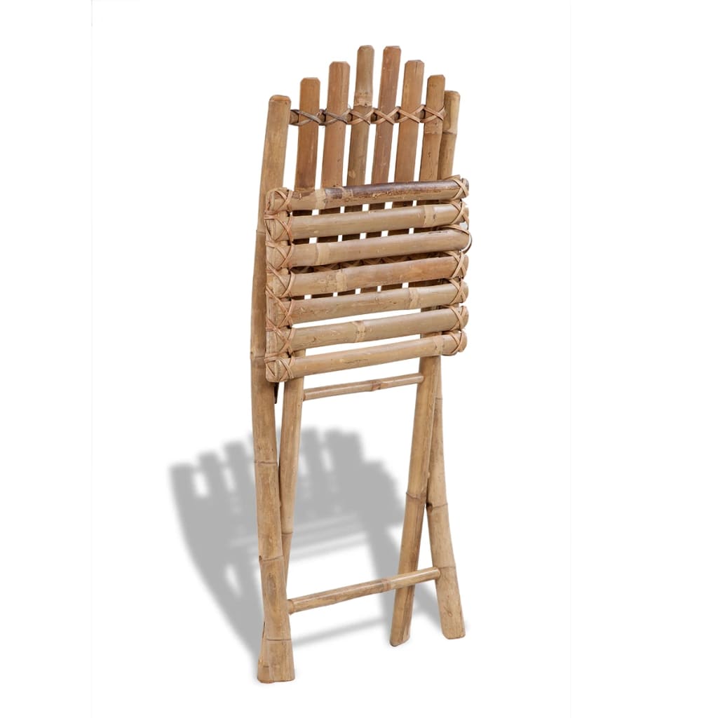 Folding Garden Chairs 2 pcs Bamboo - OLBRIT