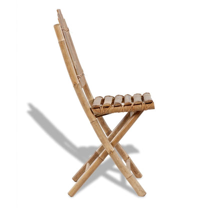 Folding Garden Chairs 2 pcs Bamboo - OLBRIT