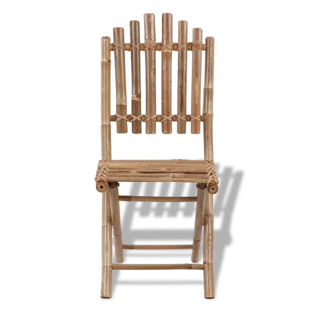 Folding Garden Chairs 2 pcs Bamboo - OLBRIT