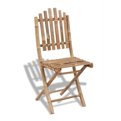 Folding Garden Chairs 2 pcs Bamboo - OLBRIT