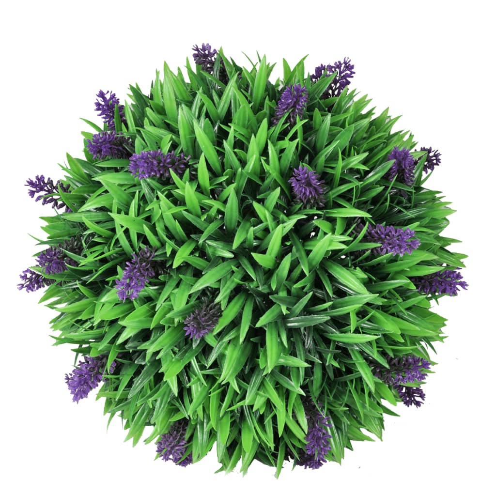 Set of 2 Artificial Boxwood Ball with Lavender 30 cm - OLBRIT