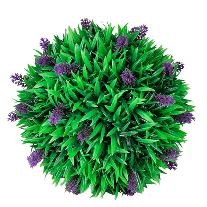 Set of 2 Artificial Boxwood Ball with Lavender 30 cm - OLBRIT