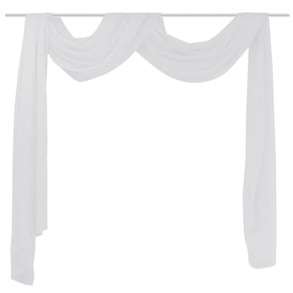 Sheer Voile Drape 140 x 600 cm White - OLBRIT