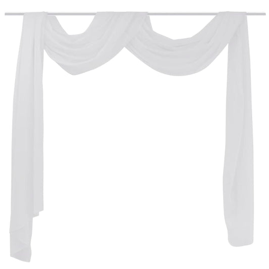 Sheer Voile Drape 140 x 600 cm White - OLBRIT