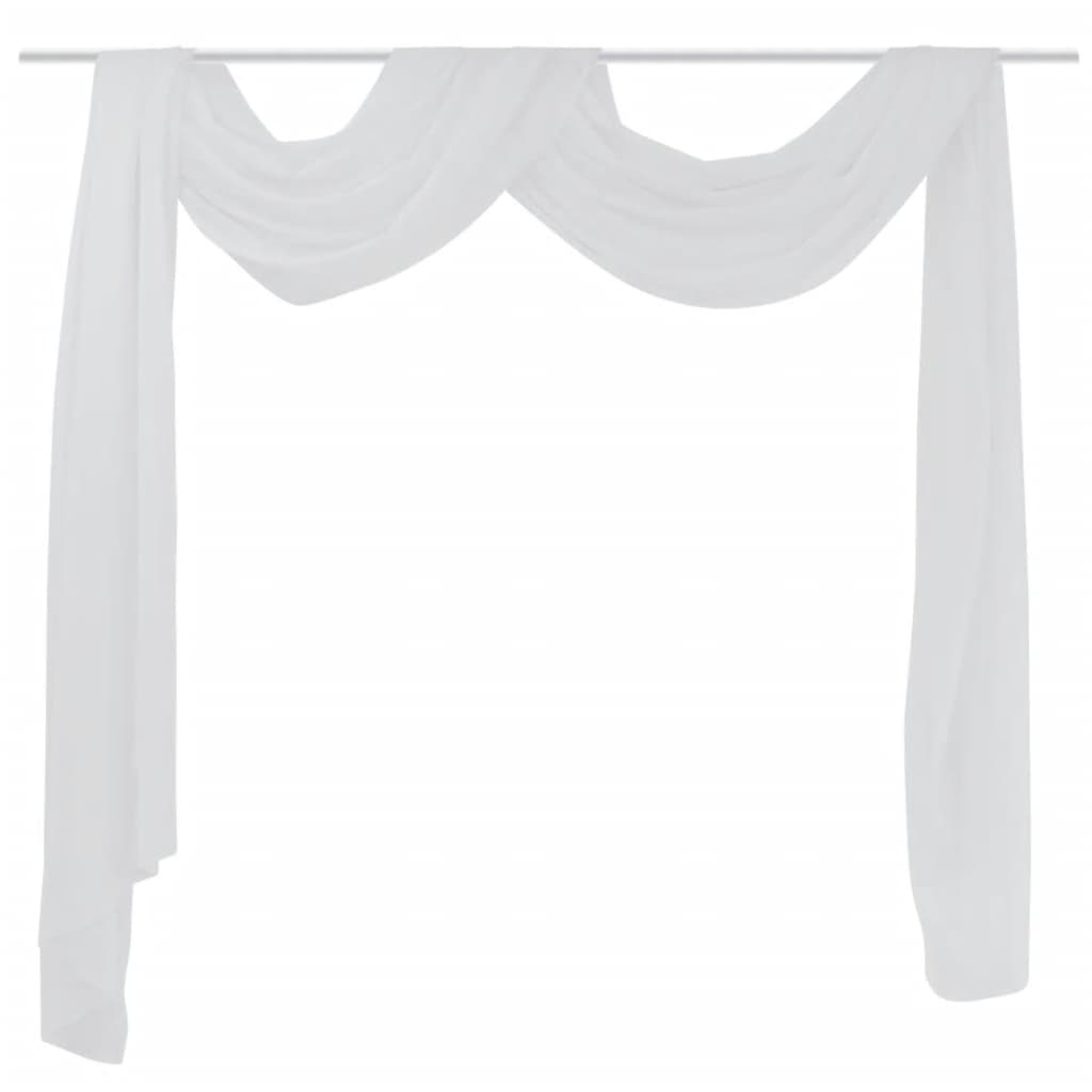 Sheer Voile Drape 140 x 600 cm White - OLBRIT