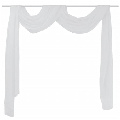 Sheer Voile Drape 140 x 600 cm White - OLBRIT