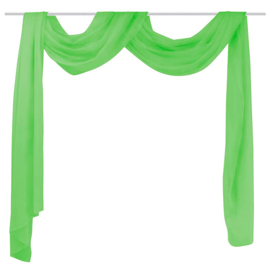 Sheer Voile Drape 140 x 600 cm Green - OLBRIT
