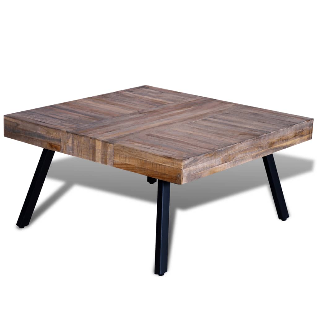 Coffee Table Square Reclaimed Teak Wood - OLBRIT