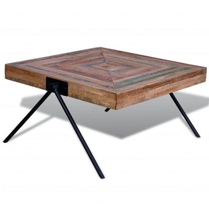 Coffee Table with V-shaped Legs Reclaimed Teak Wood - OLBRIT