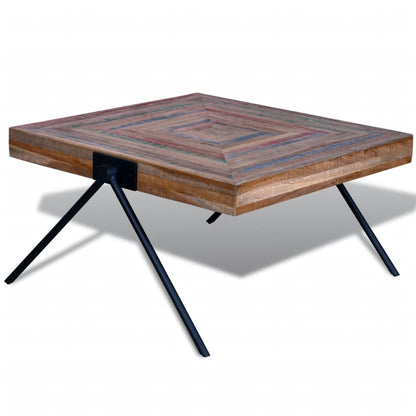 Coffee Table with V-shaped Legs Reclaimed Teak Wood - OLBRIT
