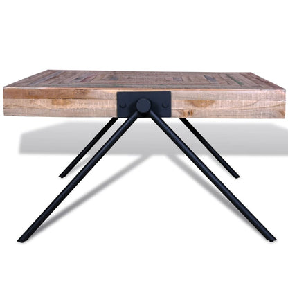 Coffee Table with V-shaped Legs Reclaimed Teak Wood - OLBRIT