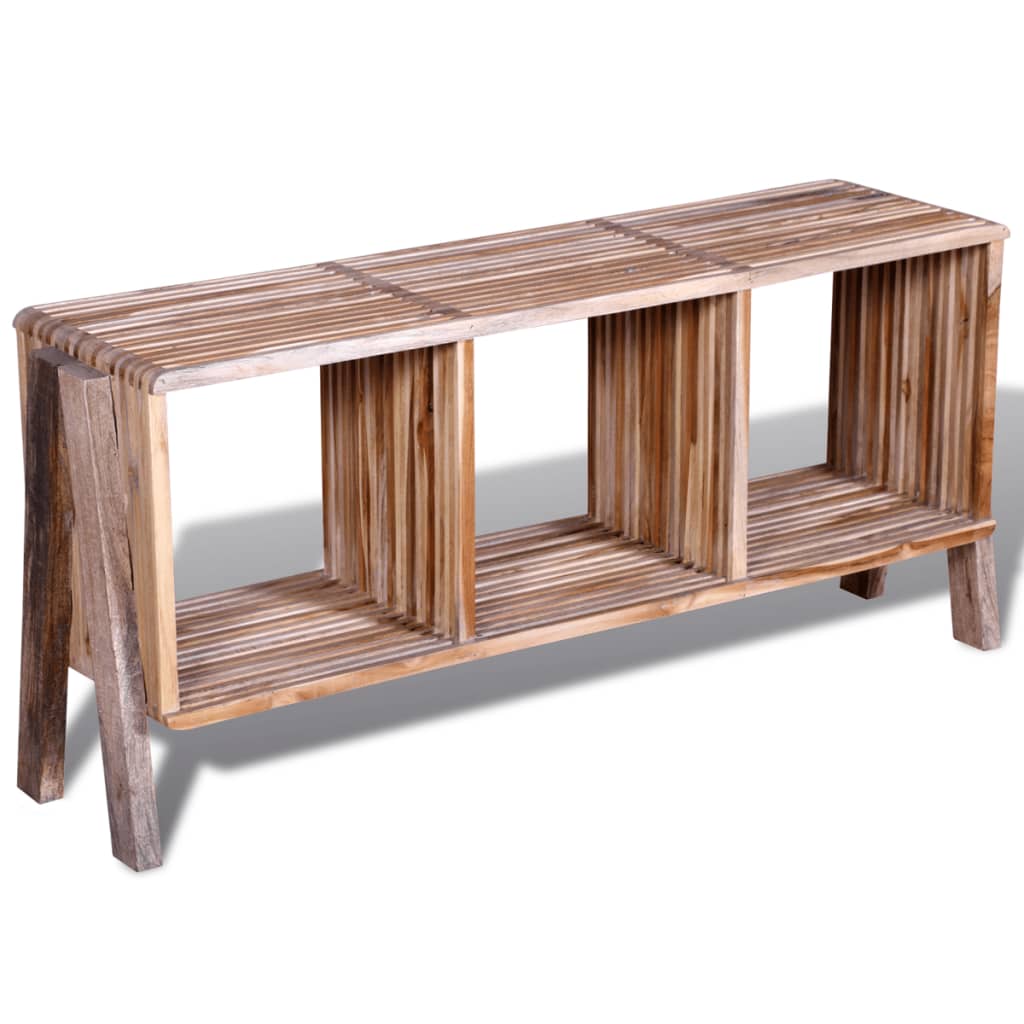 TV Cabinet with 3 Shelves Stackable Reclaimed Teak - OLBRIT