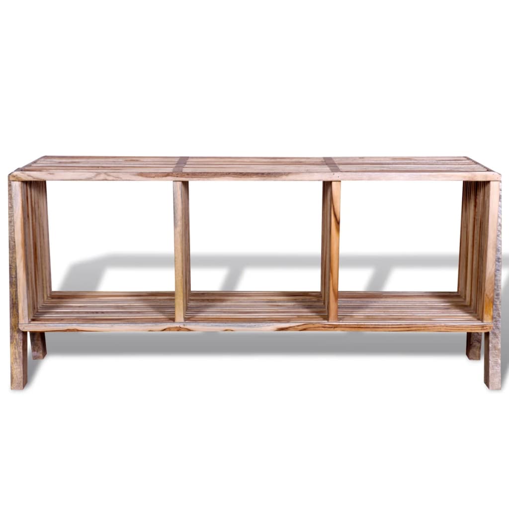 TV Cabinet with 3 Shelves Stackable Reclaimed Teak - OLBRIT