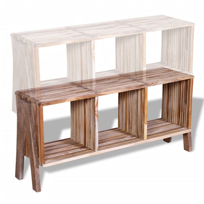 TV Cabinet with 3 Shelves Stackable Reclaimed Teak - OLBRIT
