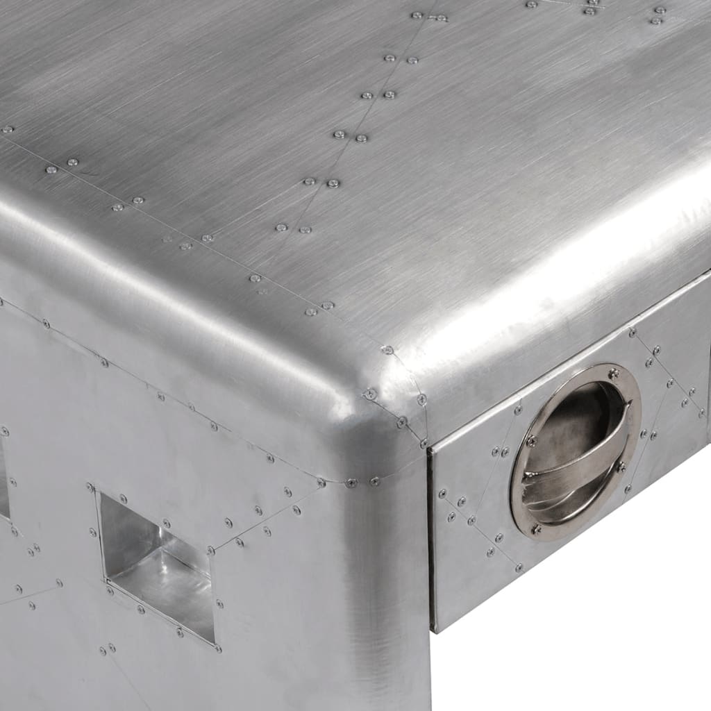 Aviator Coffee Table 3 Drawers Vintage Aircraft Airman Style - OLBRIT