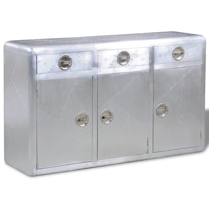 Aviator Sideboard 3 Drawers Vintage Aircraft Airman Aluminium - OLBRIT