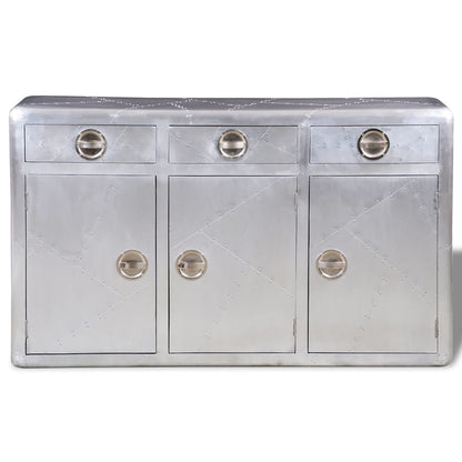 Aviator Sideboard 3 Drawers Vintage Aircraft Airman Aluminium - OLBRIT