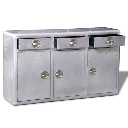 Aviator Sideboard 3 Drawers Vintage Aircraft Airman Aluminium - OLBRIT