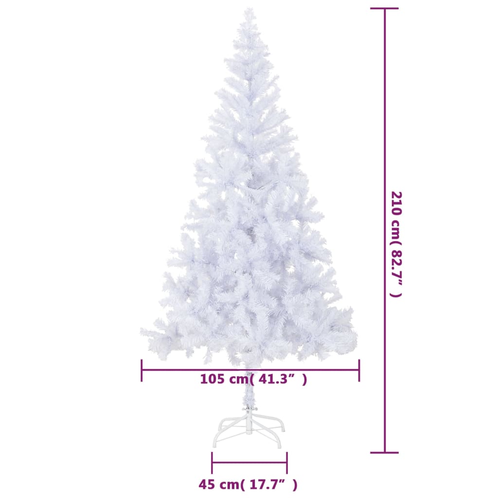 Artificial Christmas Tree with Steel Stand 210 cm 910 Branches - OLBRIT