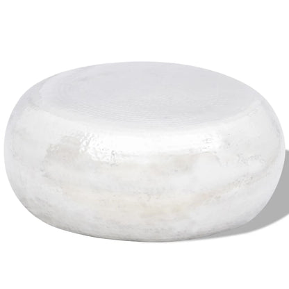 Hammered Aluminium Coffee Table Silver - OLBRIT