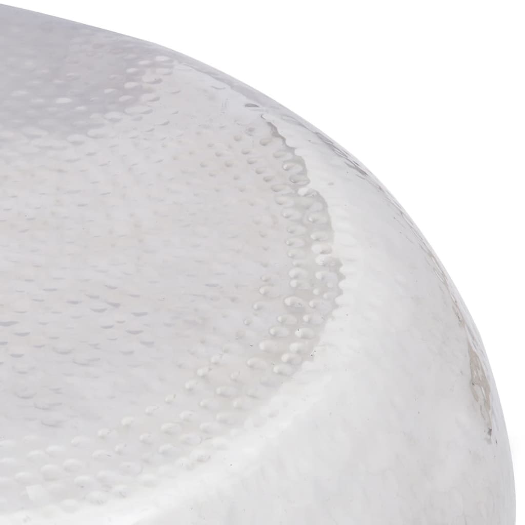 Hammered Aluminium Coffee Table Silver - OLBRIT