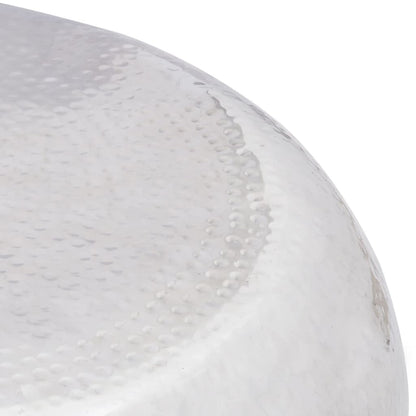 Hammered Aluminium Coffee Table Silver - OLBRIT