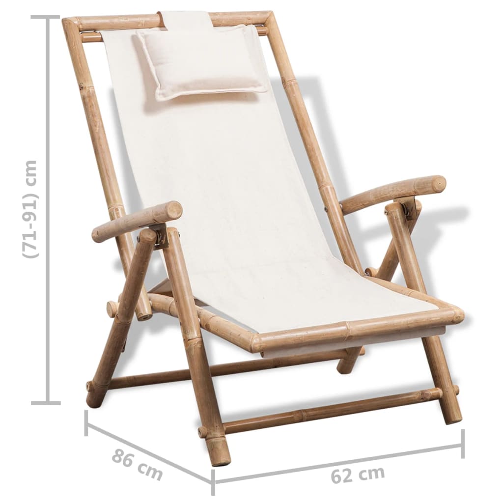 Outdoor Deck Chair Bamboo - OLBRIT