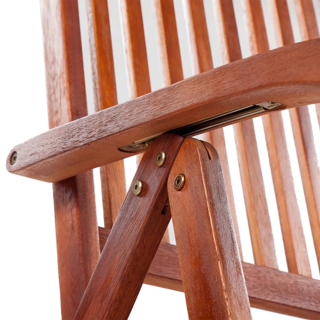 Folding Garden Chairs 2 pcs Solid Acacia Wood Brown - OLBRIT