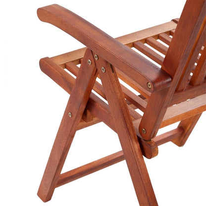 Folding Garden Chairs 2 pcs Solid Acacia Wood Brown - OLBRIT