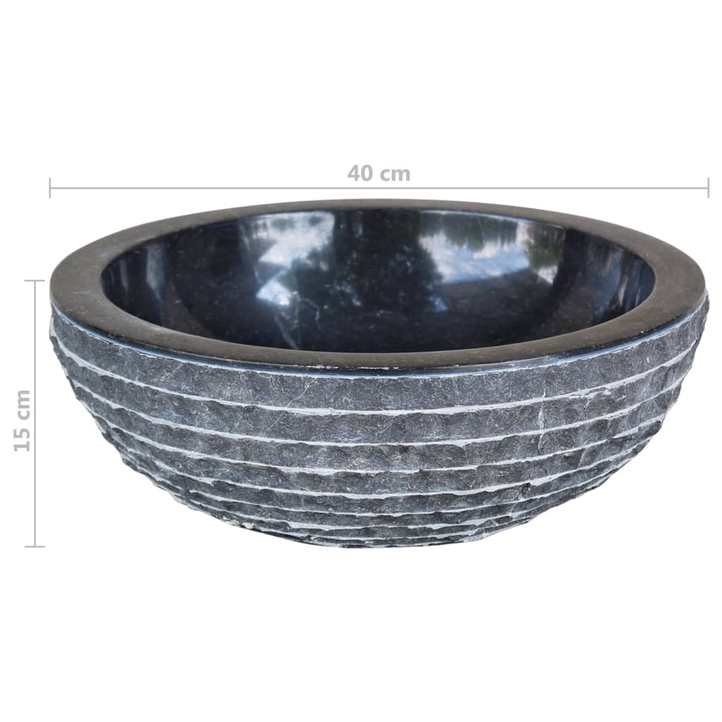 Basin Marble 40 cm Black - OLBRIT