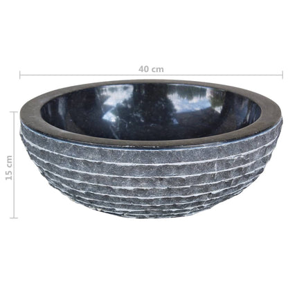 Basin Marble 40 cm Black - OLBRIT