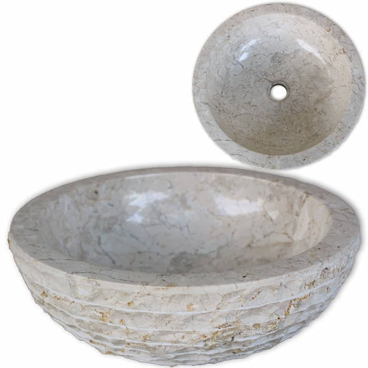 Basin Marble 40 cm Cream - OLBRIT