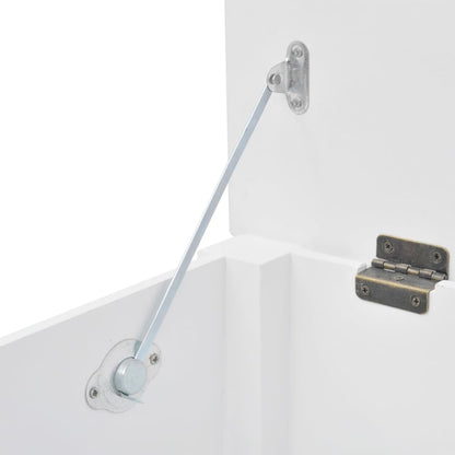 Storage Bench Baroque Style MDF White - OLBRIT