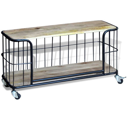 TV Cabinet Solid Mango Wood 100x40x45 cm - OLBRIT