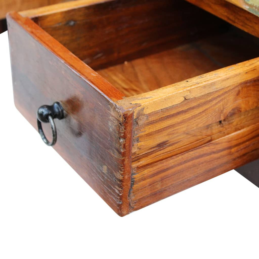 Coffee Table Drawers Solid Reclaimed Wood 90x45x35 cm - OLBRIT