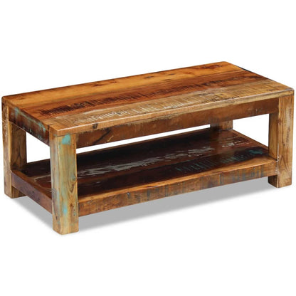 Coffee Table Solid Reclaimed Wood 90x45x35 cm - OLBRIT