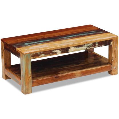 Coffee Table Solid Reclaimed Wood 90x45x35 cm - OLBRIT