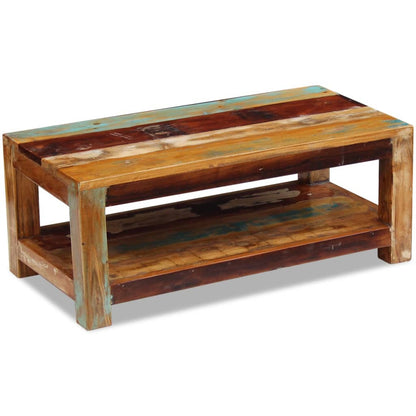 Coffee Table Solid Reclaimed Wood 90x45x35 cm - OLBRIT