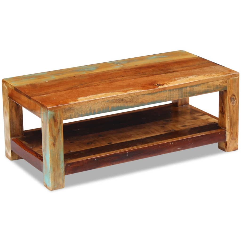 Coffee Table Solid Reclaimed Wood 90x45x35 cm - OLBRIT