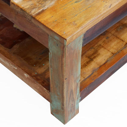 Coffee Table Solid Reclaimed Wood 90x45x35 cm - OLBRIT