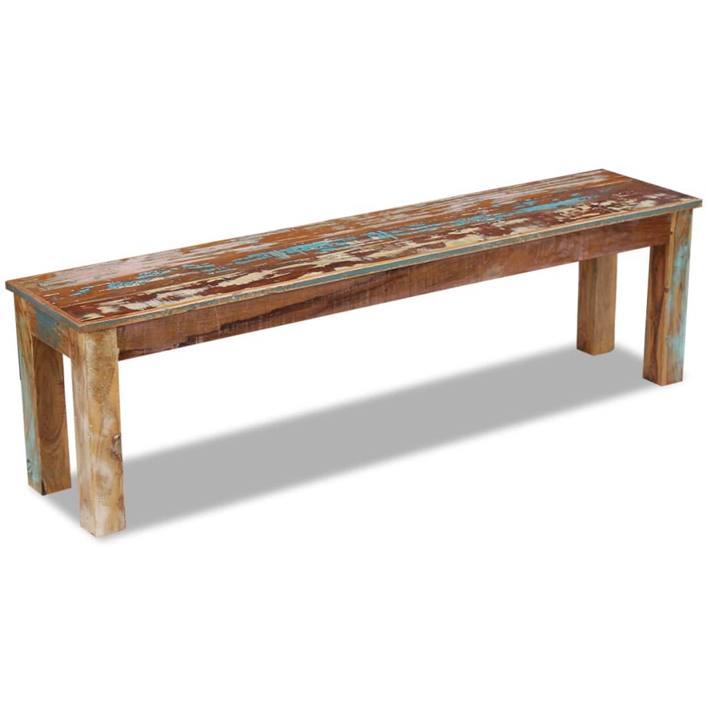 Bench Solid Reclaimed Wood 160x35x46 cm - OLBRIT